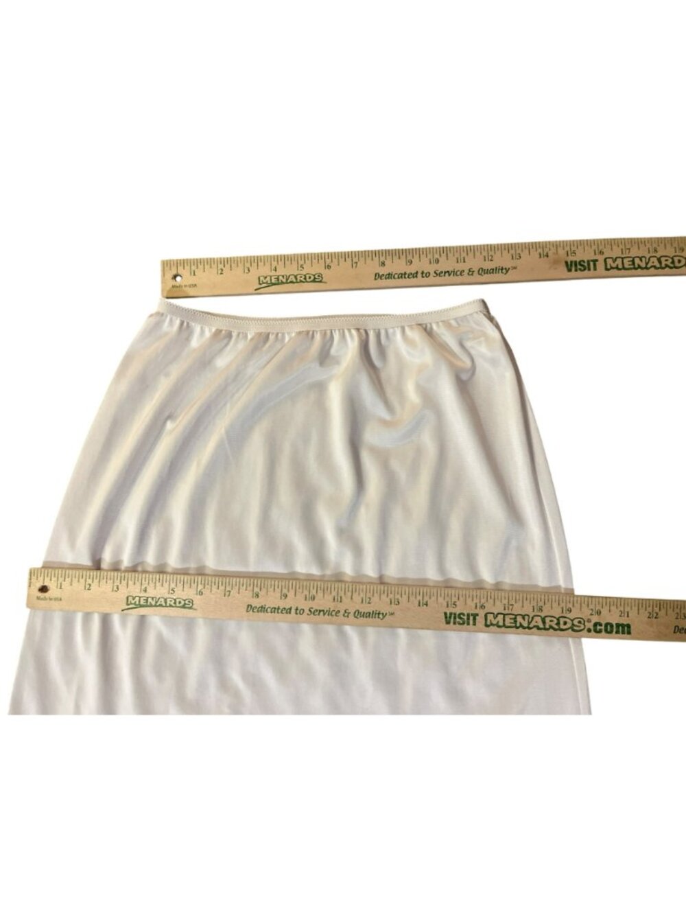 Komar Half Slip Womens M Tall Cream Nylon Lace Trim Vintage USA Small Bow - Picture 9 of 9